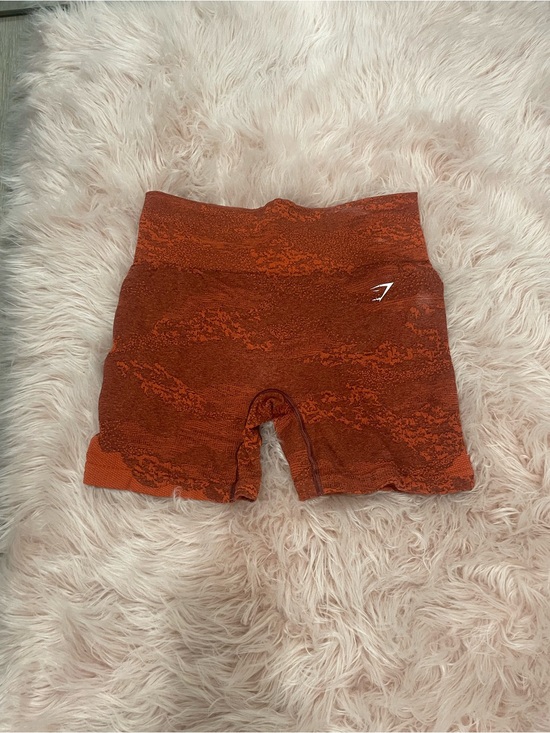 Gymshark Pants - Gymshark Rust Orange Seamless High-Waist Bike Shorts